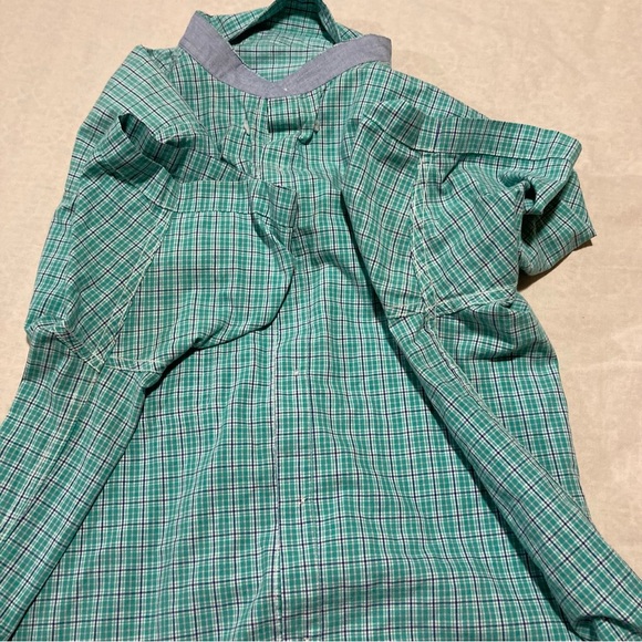 Chaps by Ralph Lauren Stretch Easy Care Plaid Button Up Shirt | Navy Blue Check - Picture 10 of 15